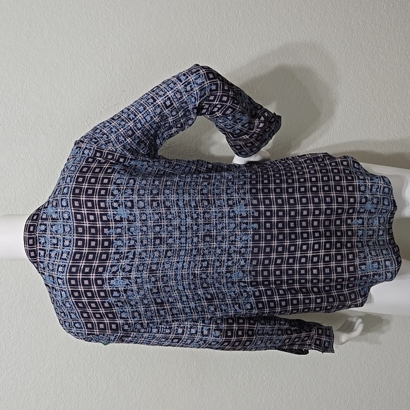 Free People Caravan Printed Blue Tunic Shirt Dize XS - Picture 6 of 9